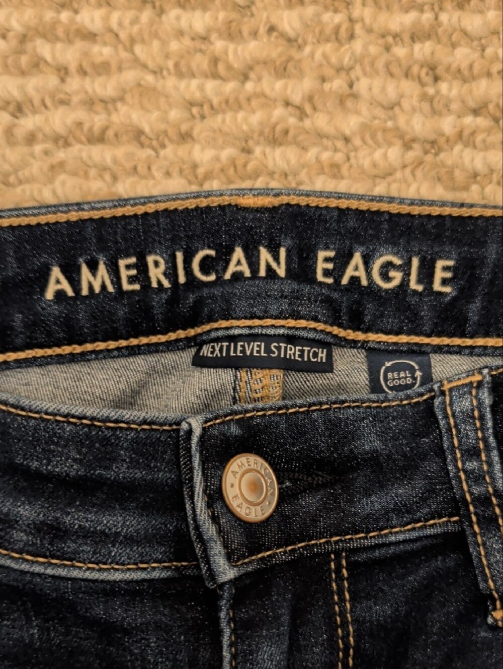 American Eagle Outfitters Women's Dark Blue High Rise Jegging Crop Jeans Size 10 - Picture 3 of 8